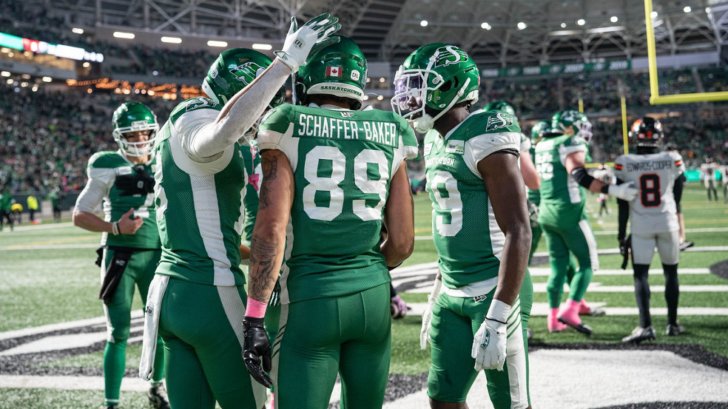 Saskatchewan Roughriders at Mosaic stadium in Regina.