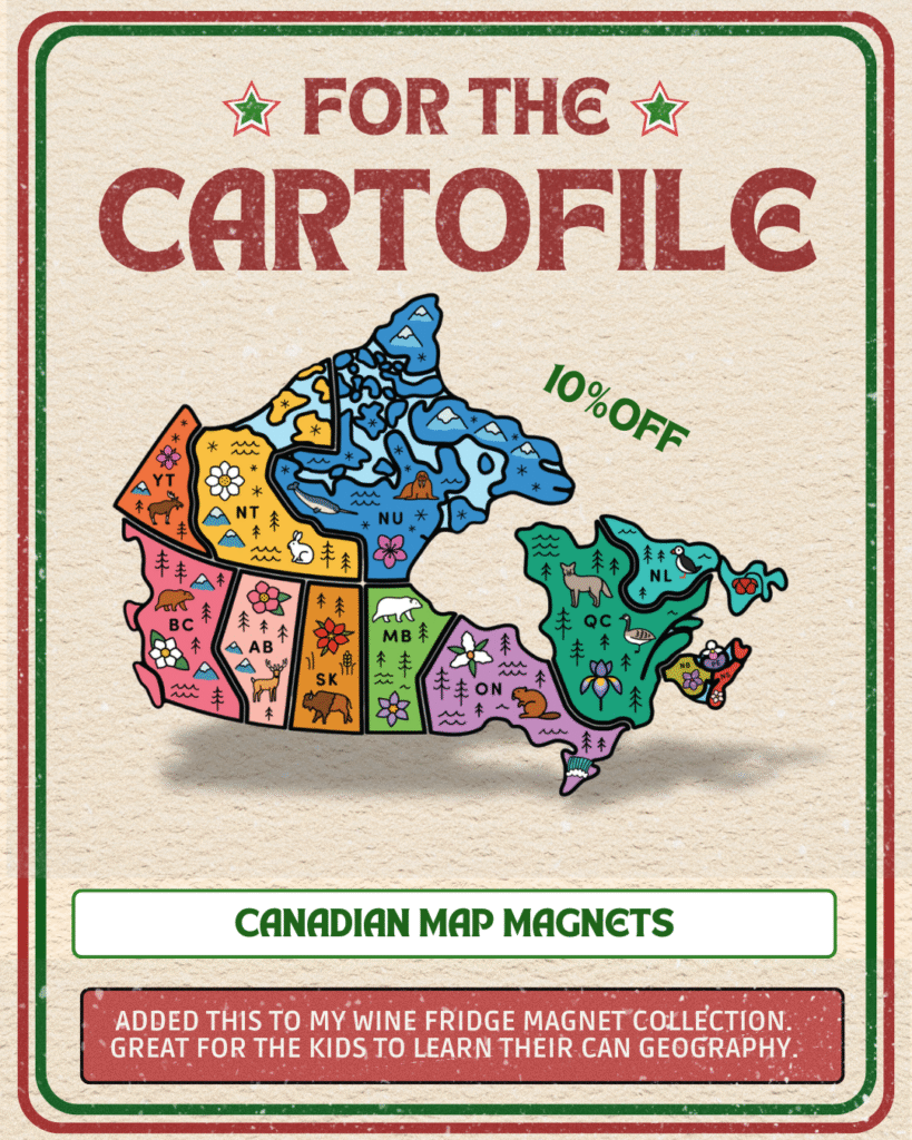 Canadian foodie gift guide: Canada Map