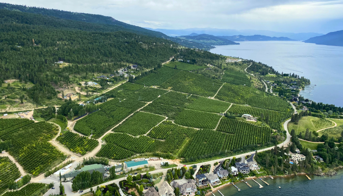 View above Oyama / Lake Country in the North Okanagan