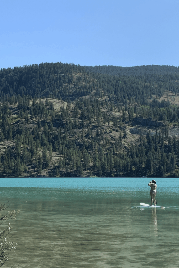 SUP boarding Kalamalka Lake in Lake Country